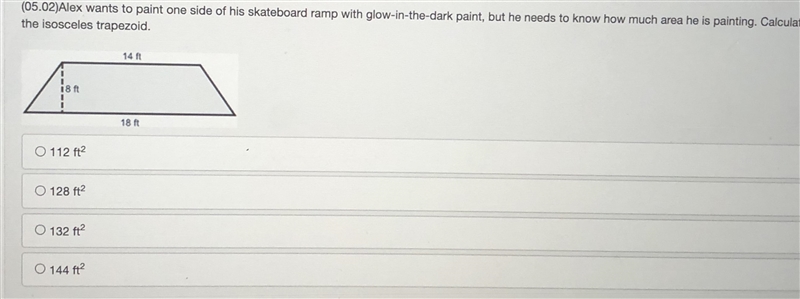 Alex wants to paint one side of his skateboard ramp with glow in the dark paint, but-example-1