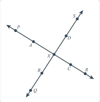 11. Enter an angle that is supplementary with /_AXD in the figure below: Use the angle-example-1