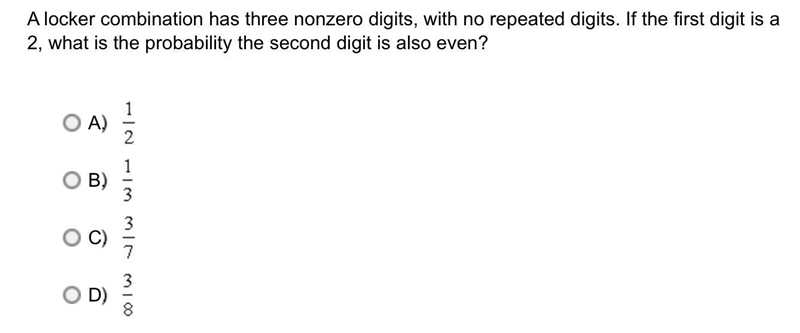 1) )A locker combination has three nonzero digits, with no repeated digits. If the-example-1