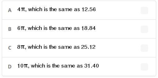 The radius of a circle is 3 feet. What is the circumference? Circumference = 2 * pie-example-1