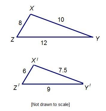 What is the scale factor of this dilation? A.) One-half B.) Two-thirds C.) Three-fourths-example-1