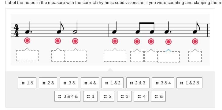 Label the notes in the measure with the correct rhythmic subdivisions as if you were-example-1