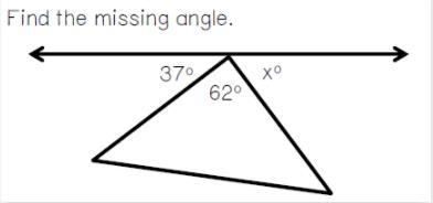 Find the missing angle.-example-1