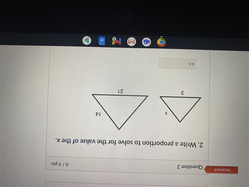 Write a proportion for the value of ? (2 separated questions)-example-2