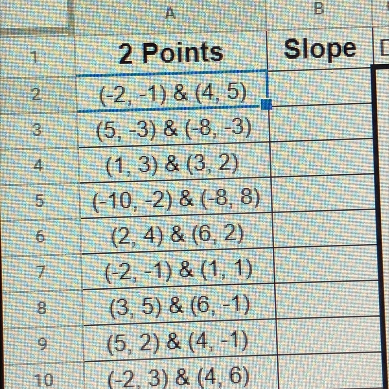 What’s the slope of the 2 points (-2, -1) & (3, 2)? Explain how you get it too-example-1