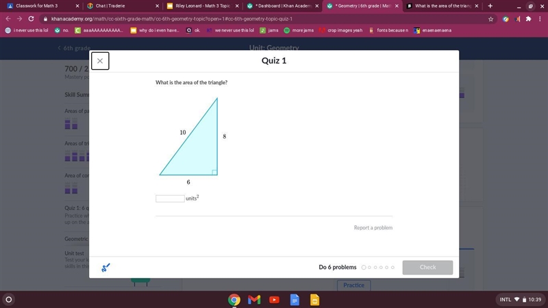 What is the area of the triangle?-example-1