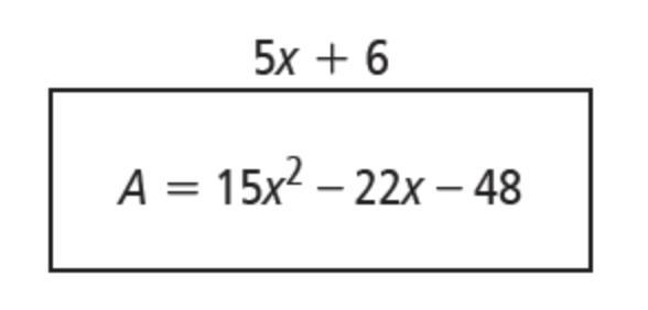 Pls helppp What is the width of the rectangle shown? A. 3x + 8 B. 2x − 12 C. 3x − 8 D-example-1