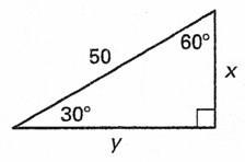 Referring to the Fig. in Question #42, find the unknown length y.-example-1