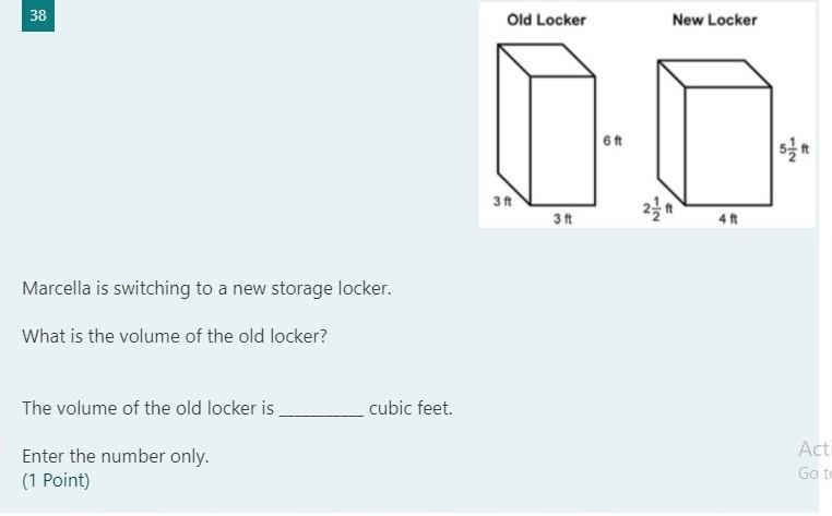 Marcella is switching to a new storage locker. What is the volume of the old locker-example-1