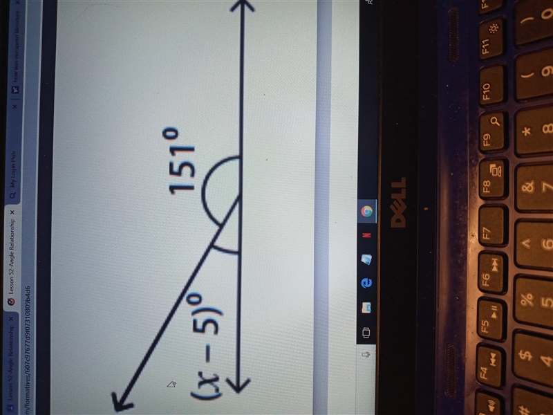 Write and solve an equation to find the value of the X I'm going to post three pictures-example-2