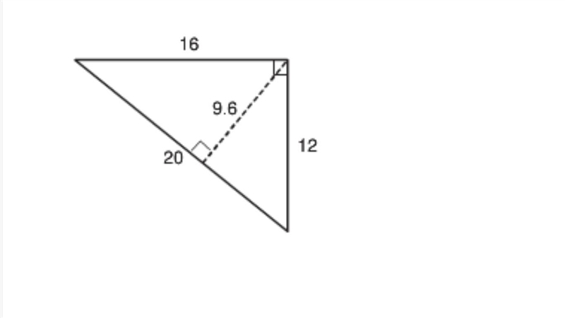 What is the area of this triangle? A) 96 square units B) 192 square units C) 240 square-example-1