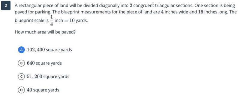 PLS!!! I NEEED HELP!!! A rectangular piece of land will be divided diagonally into-example-1