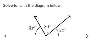 SOLVE FOR x IN THE DIAGRAM BELOW-example-1