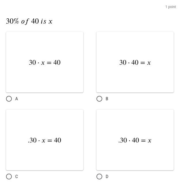 Identify the equation that correctly shows the given relationship.-example-1