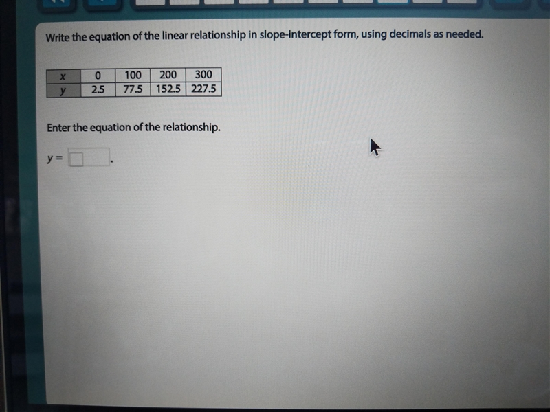 This is worth 15 points please help. What is the equation in y=mx+b. Read the directions-example-1