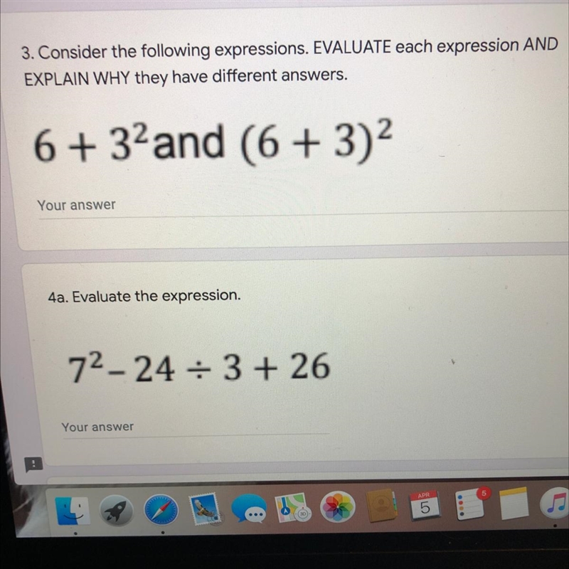 3. Consider the following expressions. EVALUATE each expression AND EXPLAIN WHY they-example-1