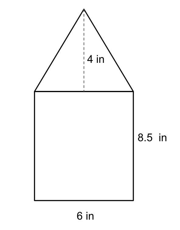 Noah was playing with his wooden blocks and created a house. What would be the area-example-1