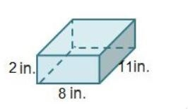 What is the surface area of the prism in square inches? A. 90 square inches B. 126 square-example-1