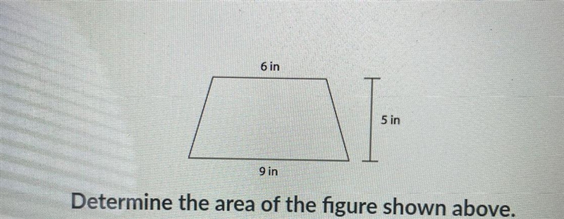 PLEASE HELP!!!! Determine the area of the figure shown above-example-1