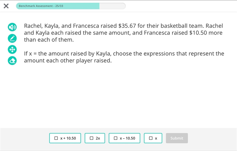 Rachel, Kayla, and Francesca raised $35.67 for their basketball team. Rachel and Kayla-example-1