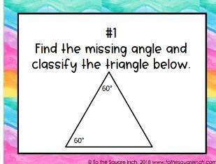 Find the missing angle and classify the triangle below.-example-1