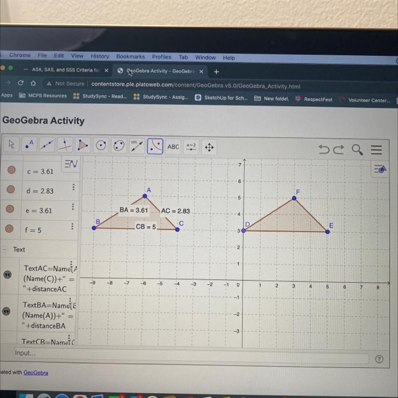 What are some transformations that would map DFE to ABC on this coordinate plane? Other-example-1