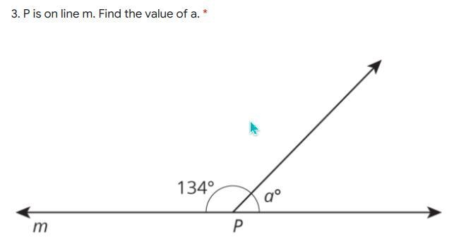 P is on line m. Find the value of a Sorry for asking this again i forgot to put a-example-1