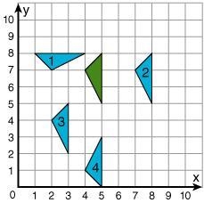 Which triangle is a rotation of triangle 3? Δ3 Δ4 Δ1 Δ2-example-1