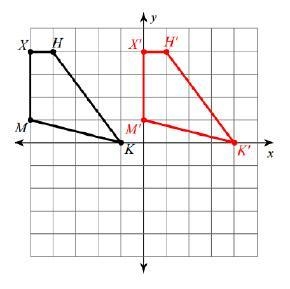 Please help, it's urgent! Quadrilateral XHKM was transformed to create quadrilateral-example-1