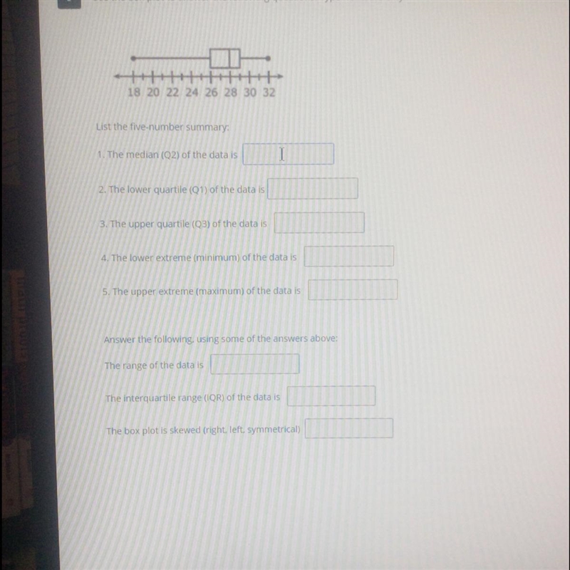 Use the box plot to answer the following questions.-example-1