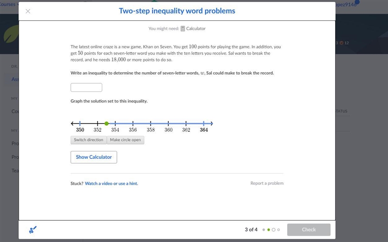 Two Step Inequality Math problems-example-1