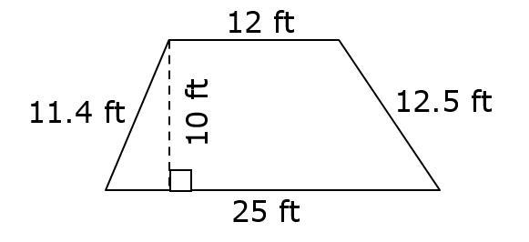 An attic wall is in the shape of a trapezoid. and the pic is at the bottom-example-1