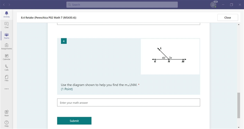 Use the diagram shown to help you find the m∠LNM.-example-1