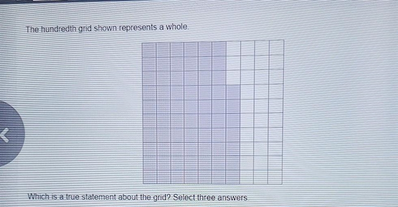 Answers: A. The ratio of the shaded squares to squares that are not shaded is 33 to-example-1