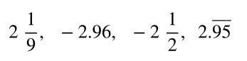 Order the rational numbers from least to greatest.-example-1