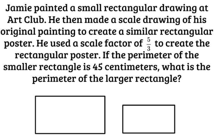 Jamie painted a small rectangular drawing at Art Club. He then made a scale drawing-example-1