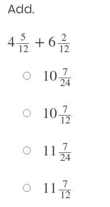 Add this fraction 4 5/12 + 6 2/12-example-1