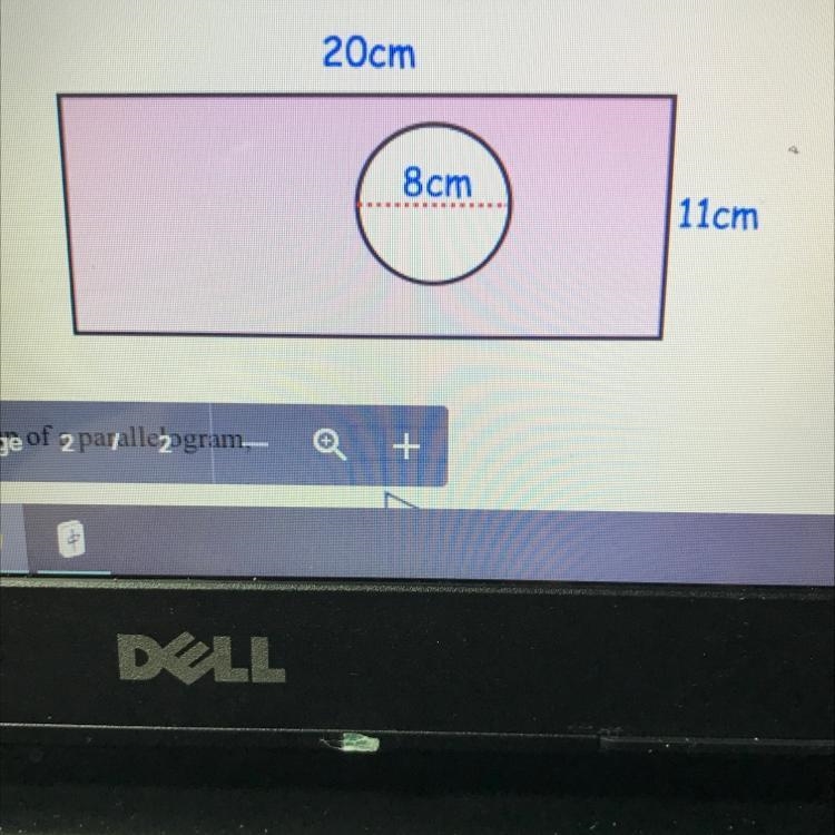 Can someone please help me with this question I need to know the area of the shaded-example-1