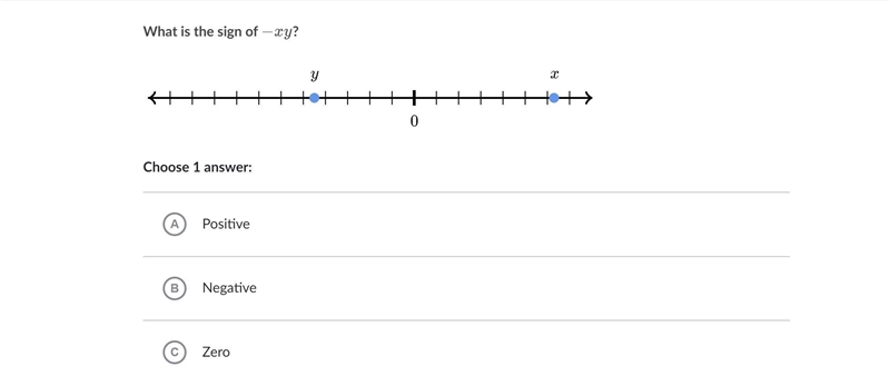 What is the sign of -xy?-example-1