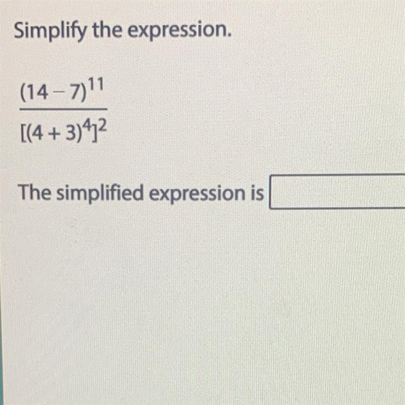 Simplify the expression. The simplified expression is-example-1