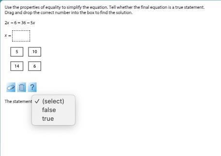 What does x= what is the statement true or false.-example-1