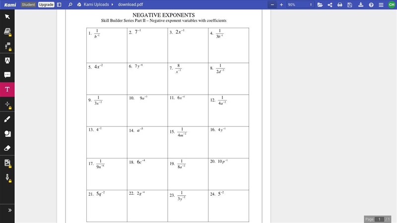 Hello . Please help me with theses Negative exponents please and thank you.-example-1