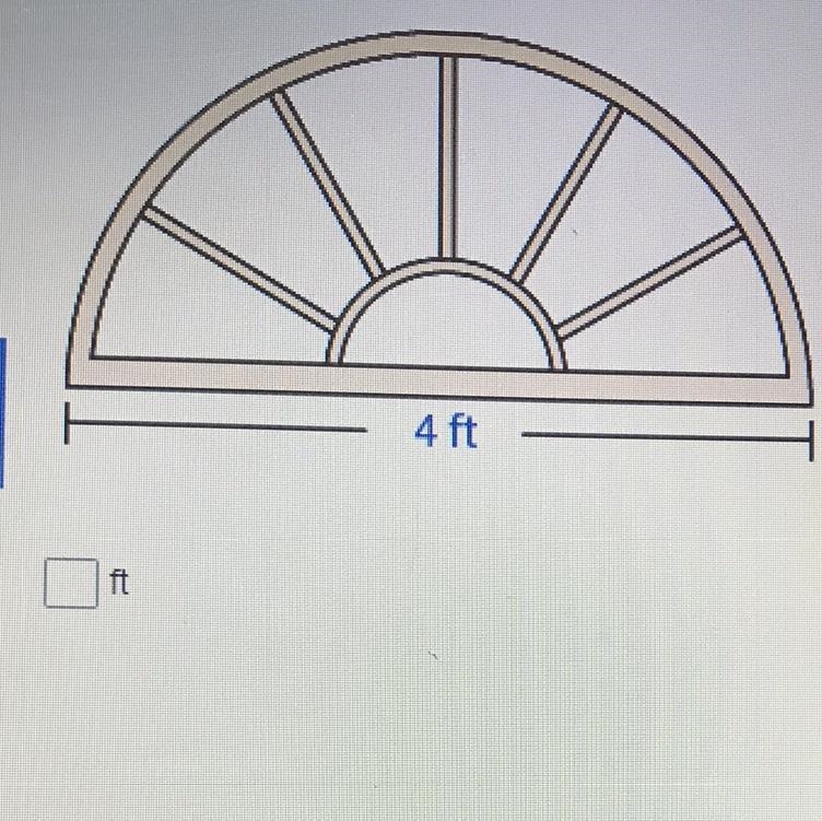 Please help me find the perimeter of the window round to the nearest tenth.-example-1