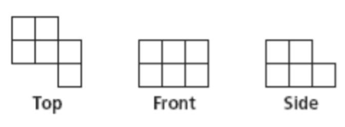 Here are three different views of a three-dimensional figure constructed from cubes-example-1