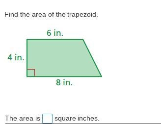 Find the area of the trapezoid. (Also I'm not sure how to find the base so if you-example-1