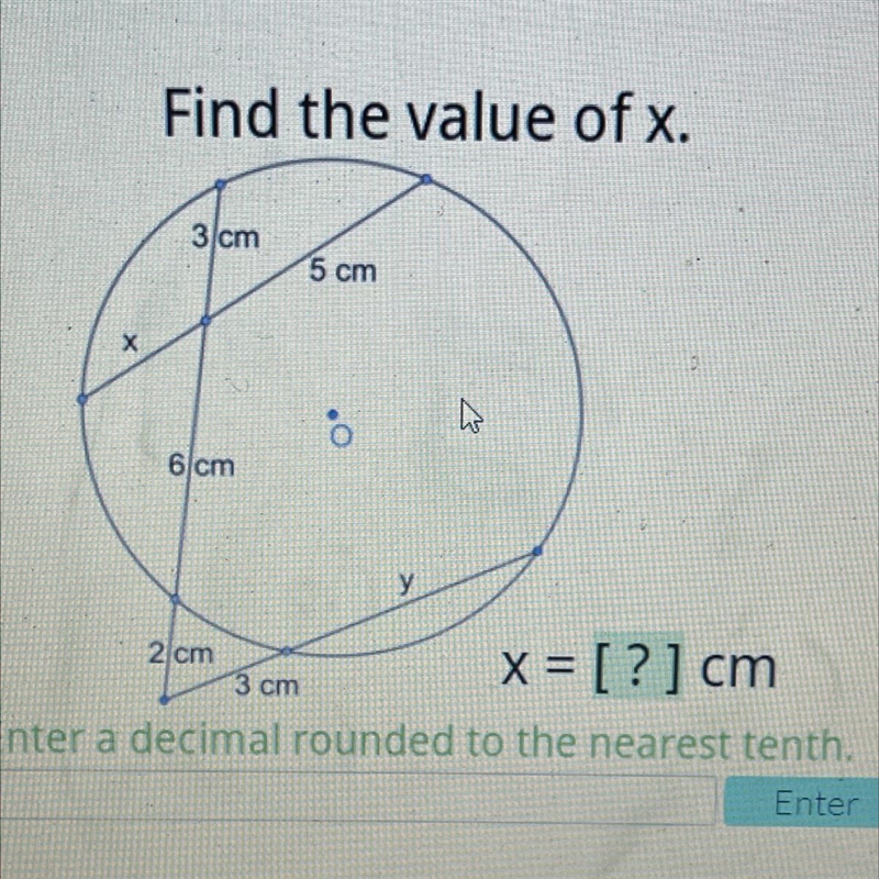 Find the value of x. Round to the nearest tenth-example-1