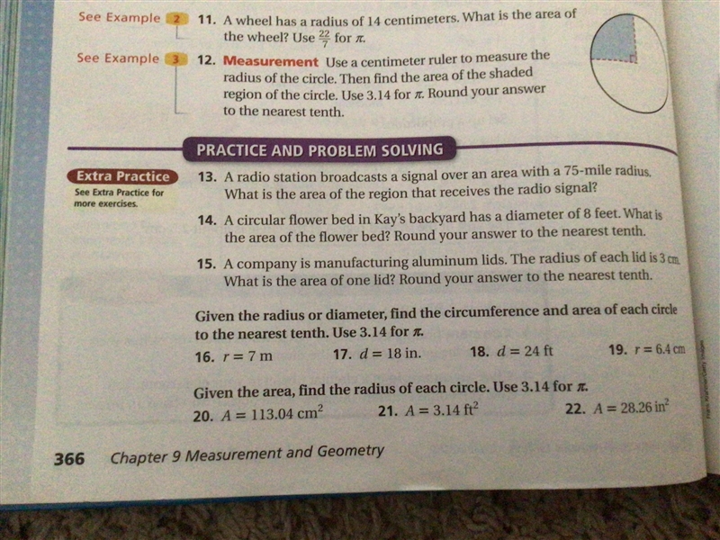 Solve number 12.If you have the text book it’s page #366.-example-1