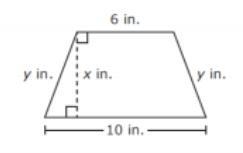 The face of a lamp shade is shaped like a trapezoid. The dimensions of the face are-example-1