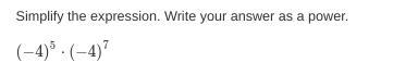 Simplify the expression. Write your answer as a power.-example-1