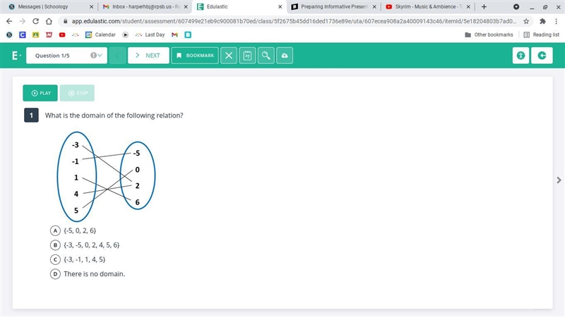 What is the domain of the following relation?-example-1